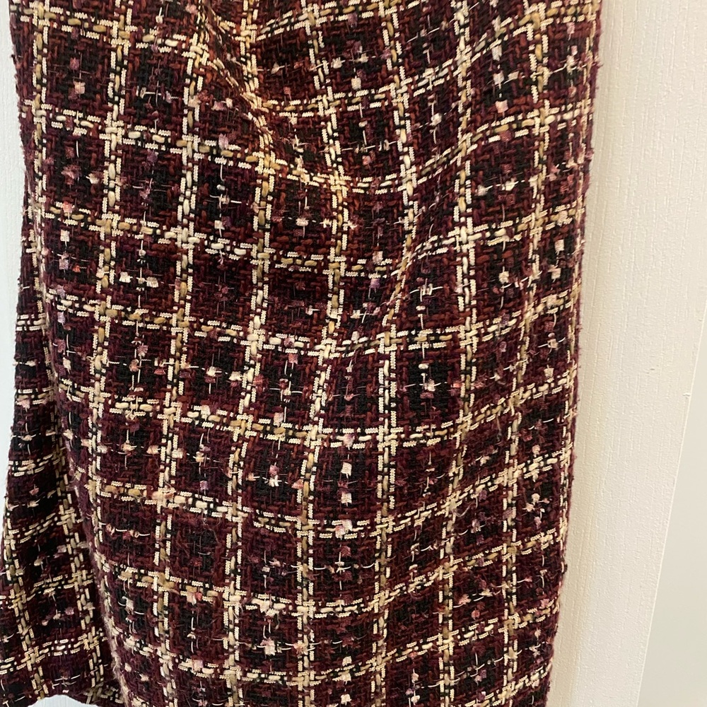 Plaid Tweed Skirt
